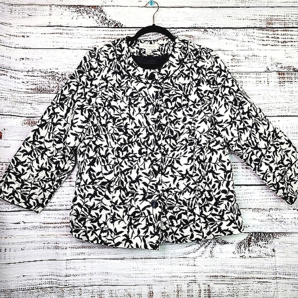 APPLESEED'S PLUS SIZE 14 BLACK WHITE BLAZER COAT JACKET - Picture 1 of 11